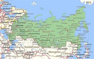 Fototapeta premium Russia-World-Countries-VectorMap-A