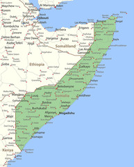 Obraz premium Somalia-World-Countries-VectorMap-A