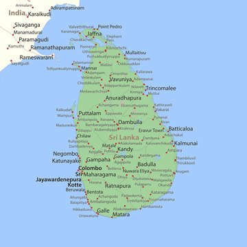 Sri Lanka-World-Countries-VectorMap-A