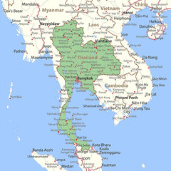 Thailand-World-Countries-VectorMap-A - obrazy, fototapety, plakaty