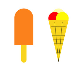 Two ice creams illustration