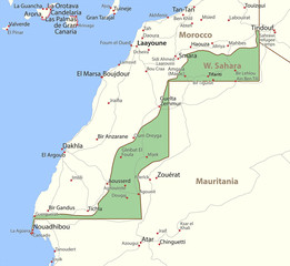 Western Sahara-World-Countries-VectorMap-A