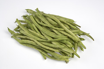 Fototapeta premium Green beans isolated on a white background