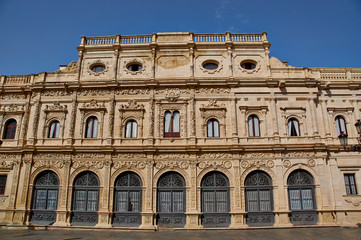 Obraz premium Historic buildings and monuments of Seville, Spain. Ayuntamiento de Sevilla