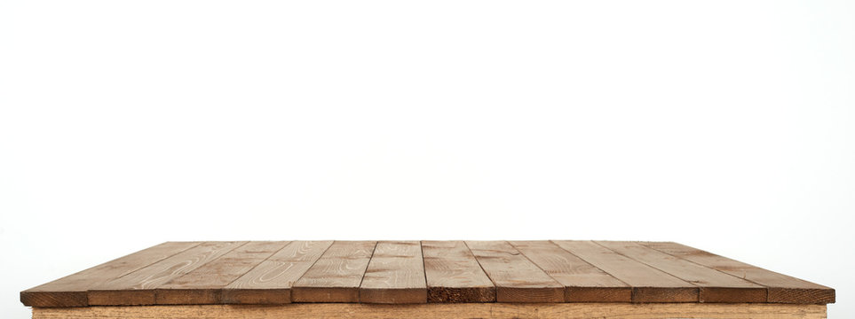 Fototapeta wooden board for background or texture isolated on white