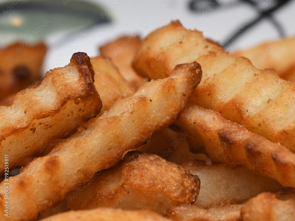 Wall mural french fries up close