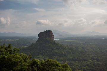 Fototapeta na wymiar Sigiriya Lion Rock fortress. View from Pidurangala Rock.Sri Lanka