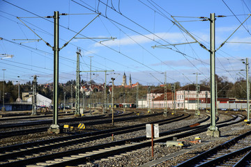 Fototapeta premium Access to the railway station of Rottweil, Germany.