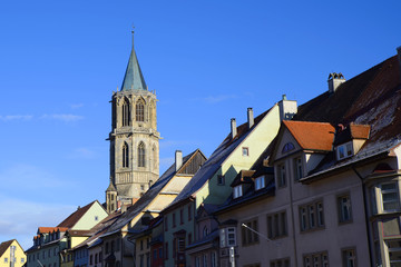 historical architectural center of Rottweil, Germany.