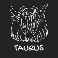 Taurus zodiac sign for horoscope in vector EPS8