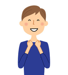 若い男性　パパ　喜ぶ