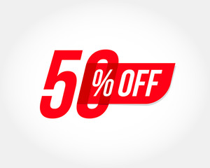 50% Off Sale Label