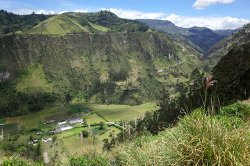 The town of Guantualo which is passed through on the Quilotoa Loop in the Ecuadorian Andes