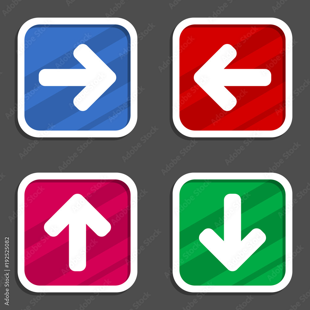 Poster arrow vector icon set
