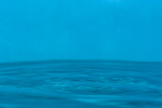 drop of clean blue water