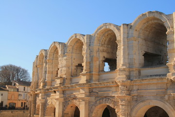Naklejka premium Arènes d'Arles, ville d’art et d’histoire, France
