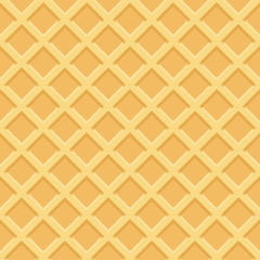 Waffle seamless pattern. Vector Illustration