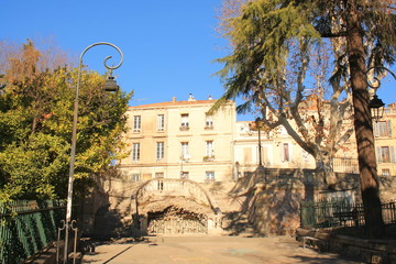 Architectural style in Arles city in the Camargue region, France