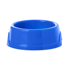 Blue bowl for food for cats and dogs
