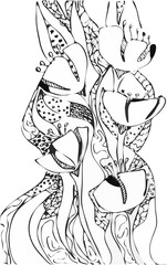 Vector abstract flowers 