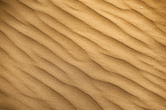 Close-up of ripples in the sand