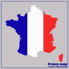 Map of France. Vector illustration.