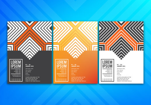 Event Poster with Geometric Elements