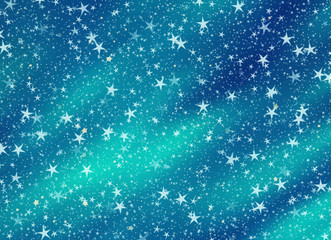 Obraz premium many flying stars on a dreamy backgrounds