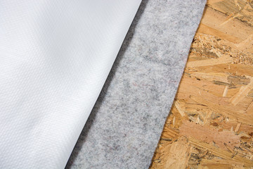 PVC roofing foil, membrane, a separating layer, a support layer
