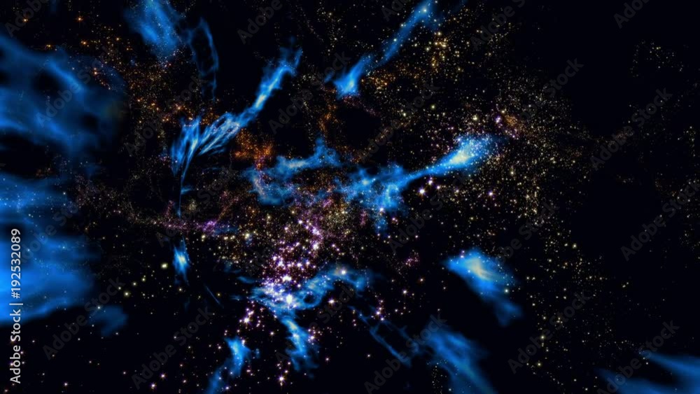 Sticker space 2336: reverse view traveling through a wormhole in space (loop).