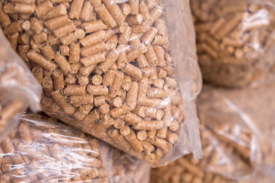 fuel for the winter - pellets in sacks