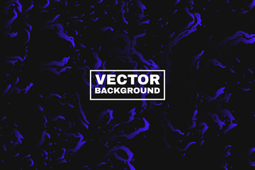 Ultramarine background. An unusual neon backdrop. Brush strokes. Vector.