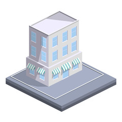 Isometric 3D flat illustration vector design houses city