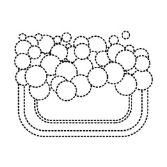 soap foam bubbles clean hygiene icon vector illustration