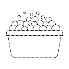 bucket foam bubbles clean equipment vector illustration