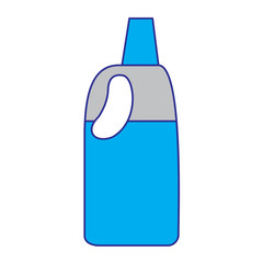 detergent bleach plastic bottle for liquid cleaning vector illustration blue and gray design