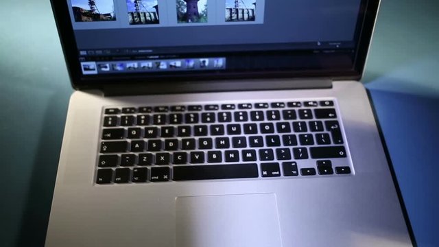 Dolly shoot on computer and medium format color reversal film.