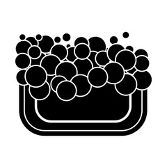 soap foam bubbles clean hygiene icon vector illustration black and white design