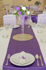 Luxury table setting for wedding 