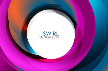 Spiral swirl flowing lines 3d effect abstract background