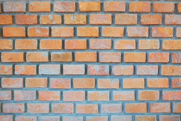 Brown brick wall pattern, old red brick wall.