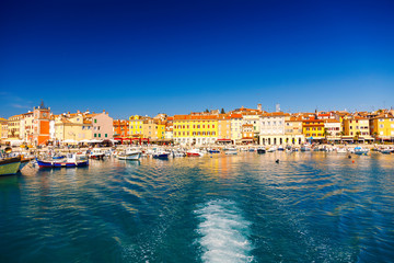 Harbour and marina in old town of Rovinj