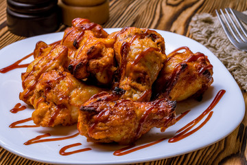 chicken wings in barbecue sauce