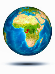 Congo on Earth with white background