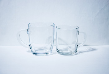 Pair of glass beakers