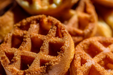 background of biscuit cookies photographed macro