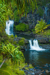 Waterfall scene on Maui