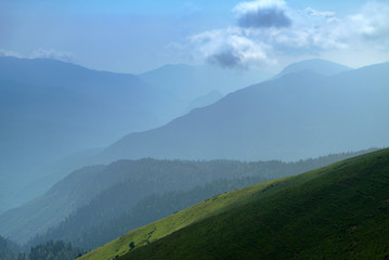 mountains in the mist