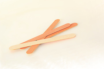 Nail file was placed on a white background.