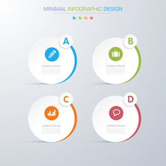 Infographic Elements with business icon on full color background  process or steps and options workflow diagrams,vector design element eps10 illustration